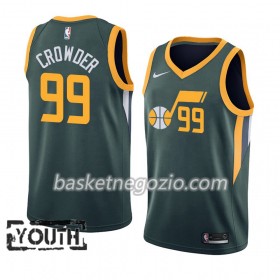 Canotte Bambino Utah Jazz Jae Crowder 99 2018-19 Nike Verde Swingman